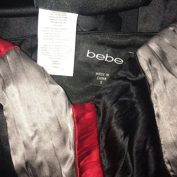 Bebe Silk Colorblock Strapless Corset Cocktail Party Dress - Picture 5 of 6